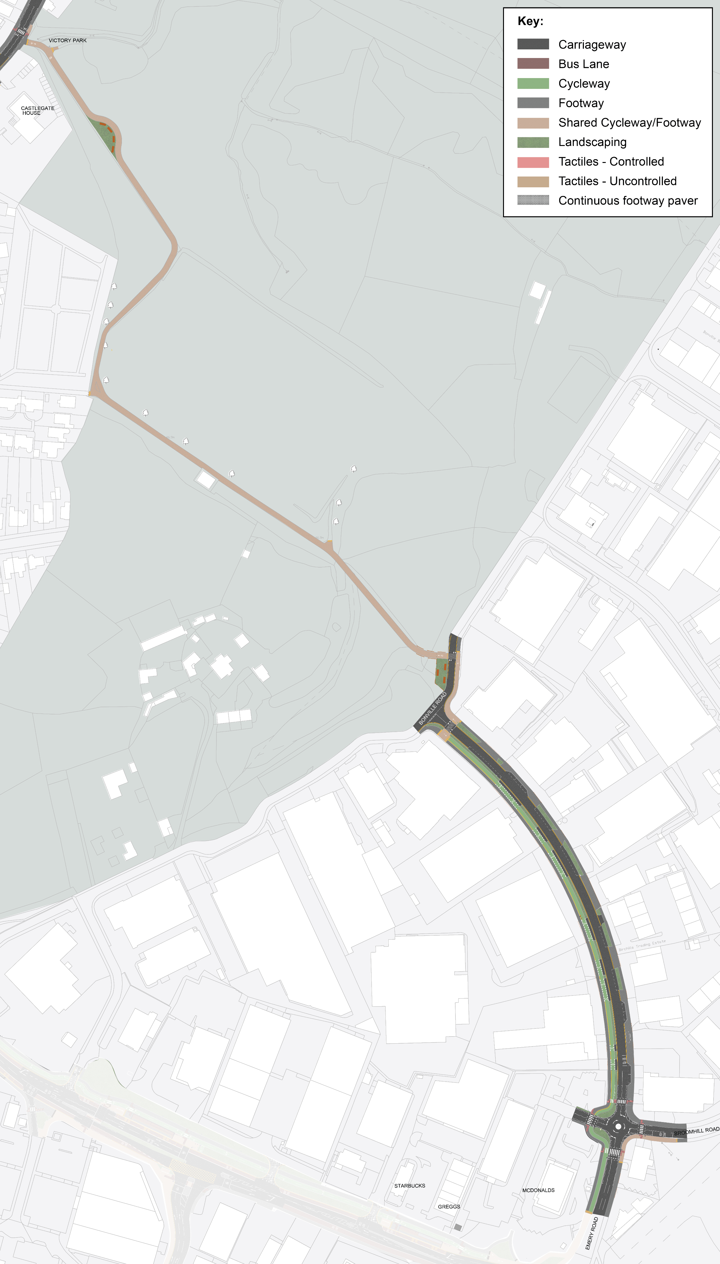 Emery Road and Victory Park map